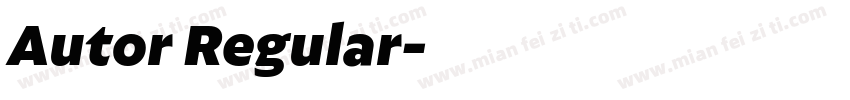 Autor Regular字体转换